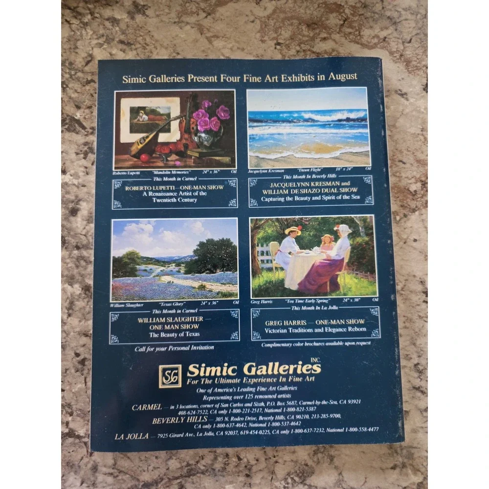 Southwest Art Magazine- AUGUST 1988 Vintage